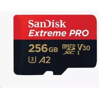 SanDisk micro SDXC karta 256GB Extreme PRO (200 MB/s Class 10, UHS-I U3 V30) + adaptér