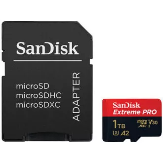 SanDisk micro SDXC karta 1TB Extreme PRO (200 MB/s Class 10, UHS-I U3 V30) + adaptér