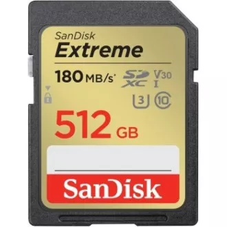 SanDisk SDXC karta 512GB Extreme (190 MB/s Class 10, UHS-I U3 V30)