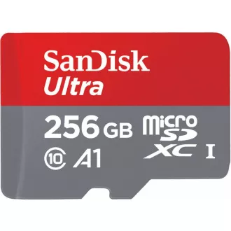 SanDisk MicroSDXC karta 256GB Ultra (150 MB/s, A1 Class 10 UHS-I) + adaptér