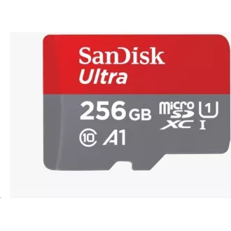 SanDisk MicroSDXC karta 256GB Ultra (150 MB/s, A1 Class 10 UHS-I) + adaptér