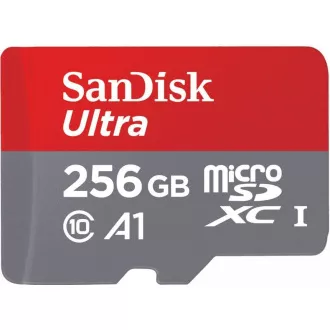 SanDisk MicroSDXC karta 256GB Ultra (150 MB/s, A1 Class 10 UHS-I) + adaptér