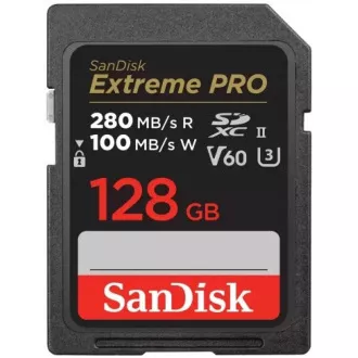 SanDisk SDXC karta 128GB Extreme PRO (280 MB/s Class 10, UHS-II V60)