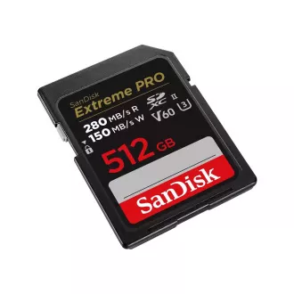 SanDisk SDXC karta 512GB Extreme PRO (R:280/W:150 MB/s, UHS-II, V60)