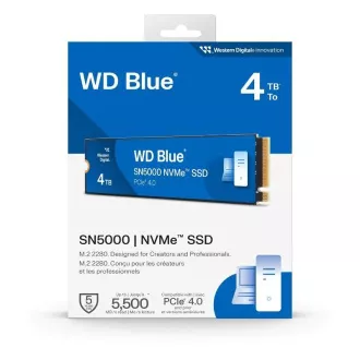 WD BLUE SSD NVMe 4TB PCIe SN5000, Gen4, (R:5500, W:5000MB/s) WD BLUE SSD NVMe 4TB PCIe SN5000, Gen4, (R:5500, W:5000MB/s)
