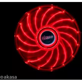 AKASA ventilátor Vegas 120x120x25mm, 1200RPM podsvícený, 15xLED, červený AKASA ventilátor Vegas 120x120x25mm, 1200RPM podsvícený, 15xLED, červený