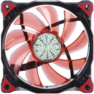 AKASA ventilátor Vegas 120x120x25mm, 1200RPM podsvícený, 15xLED, červený AKASA ventilátor Vegas 120x120x25mm, 1200RPM podsvícený, 15xLED, červený