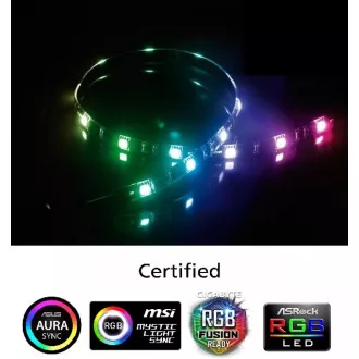 AKASA LED pásek Vegas MB, magnetický, 50cm, RGB 12V