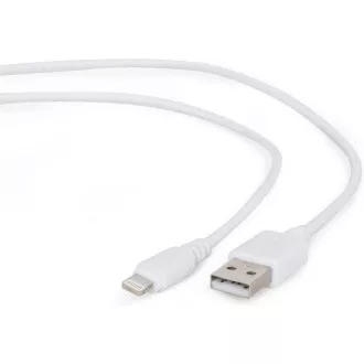 GEMBIRD Kabel USB 2.0 Lightning (IP5 a vyšší) nabíjecí a synchronizační kabel, 2m, bílý