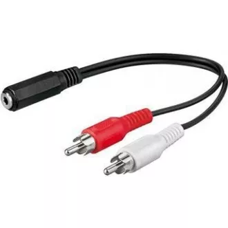 PremiumCord Kabel Jack 3, 5mm-2xCINCH F/M 20cm