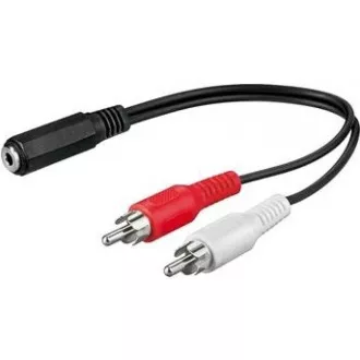 PremiumCord Kabel Jack 3, 5mm-2xCINCH F/M 20cm