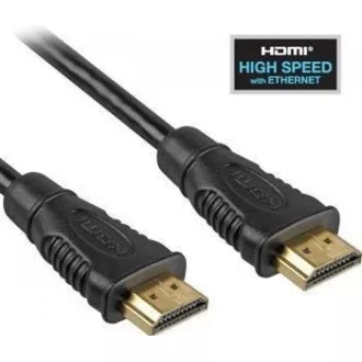 PremiumCord HDMI High Speed + Ethernet kabel, zlacené konektory, 1.5m