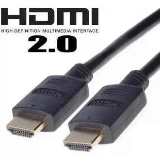 PremiumCord HDMI 2.0 High Speed + Ethernet kabel, zlacené konektory, 0, 5m