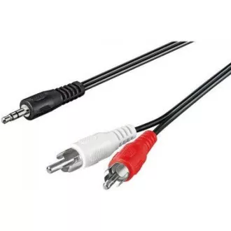 PremiumCord Kabel Jack 3, 5mm-2xCINCH M/M 15m