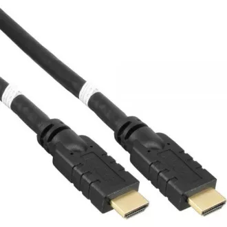 PREMIUMCORD Kabel HDMI High Speed with Ether.4K@60Hz, se zesilovačem, 15m, 3x stínění, M/M, zlacené konektory