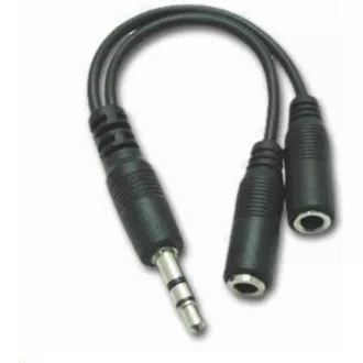 PREMIUMCORD Kabelová rozdvojka 3, 5 Jack M - 2xF 10cm