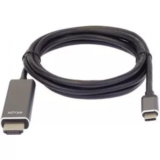 PREMIUMCORD Kabel USB3.1 typ-C na HDMI, 1, 8m rozlišení obrazu 4K*2K@60Hz Aluminium