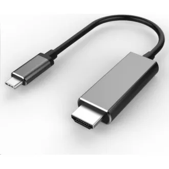 PREMIUMCORD Kabel USB3.1 typ-C na HDMI, 1, 8m rozlišení obrazu 4K*2K@60Hz Aluminium