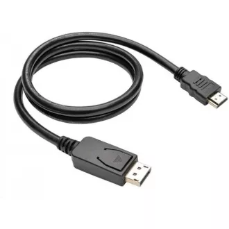 C-TECH kabel DisplayPort/HDMI, 2m, černý