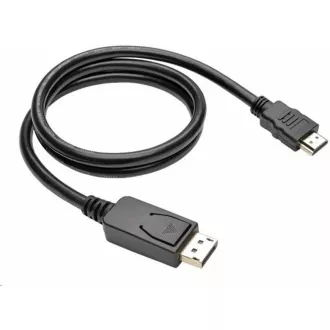 C-TECH kabel DisplayPort/HDMI, 2m, černý