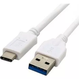 C-TECH kabel USB 3.0 AM na USB-C kabel (AM/CM), 1m, bílý