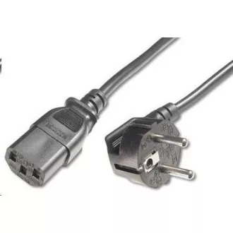 PREMIUMCORD Kabel napájecí 230V/10A, zahnutá vidlice, 2m