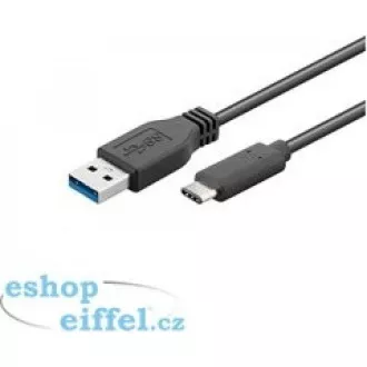 PremiumCord Kabel USB 3.1 konektor C/male - USB 3.0 A/male, černý, 1m