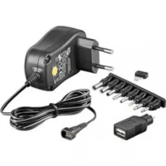 Goobay Univerzální napájecí adaptér 230V/3-12V stejnosměrný 300mA