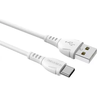 PremiumCord Kabel USB 3.1 C/M - USB 2.0 A/M, rychlé nabíjení proudem 3A, 1m, bílá