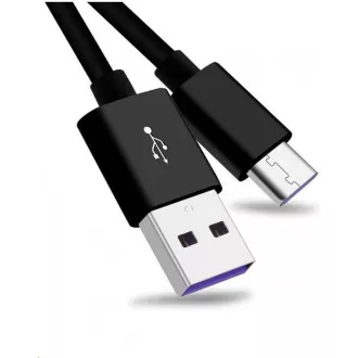 PremiumCord Kabel USB 3.1 C/M - USB 2.0 A/M, rychlé nabíjení proudem 3A, 1m, černá