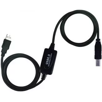 PREMIUMCORD USB 2.0 repeater a propojovací kabel A/M-B/M 20m