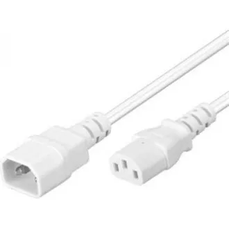 PREMIUMCORD Prodlužovací kabel síť 230V, C13-C14, bílý 3m