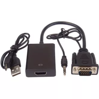 PREMIUMCORD VGA+audio elektronický konvertor na rozhraní HDMI FULL HD 1080p