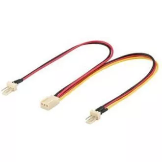 PREMIUMCORD Rozdvojka pro napájení ventilátorů 3pin TX 22cm