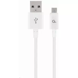 GEMBIRD Kabel MicroUSB - USB, 1m, bílá
