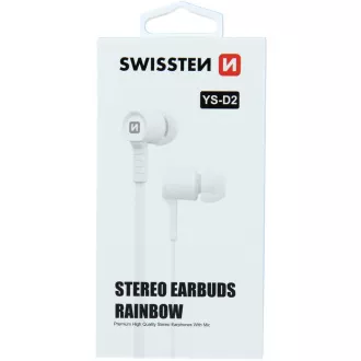 EARBUDS RAINBOW YS-D2 BÍLÁ SWISSTEN EARBUDS RAINBOW YS-D2 BÍLÁ SWISSTEN