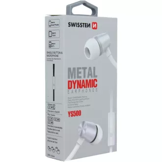 EARBUDS DYNAMIC YS500 SILV/WH SWISSTEN