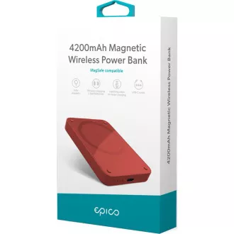4200mAh Mag.Wireless Powerbank-red EPICO 4200mAh Mag.Wireless Powerbank-red EPICO