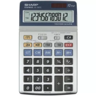 SHARP kalkulačka - EL337C - stříbrná
