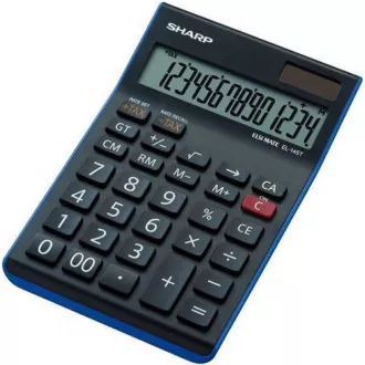 SHARP kalkulačka - EL-145TBL - černá