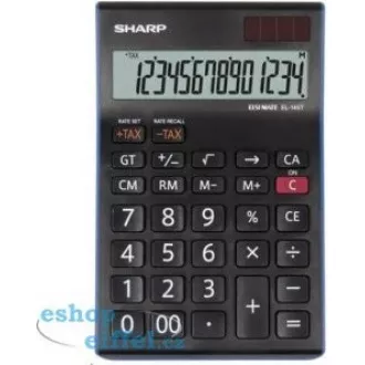 SHARP kalkulačka - EL-145TBL - černá