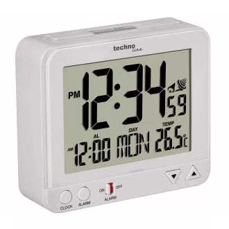 TechnoLine WT 195W - digitální budík bílý s teploměrem TechnoLine WT 195W - digitální budík bílý s teploměrem