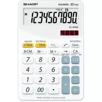 SHARP kalkulačka - EL-M332BWH - bílá