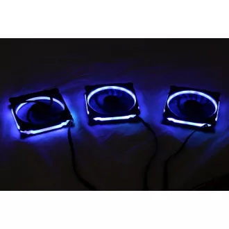 EUROCASE ventilátor RGB 120mm (Ring type), set 6ks + controller