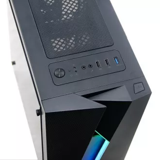 AEROCOOL skříň Bolt Mini, Micro tower, 1x USB 3.0, 2x USB 2.0, 2x audio, bez zdroje