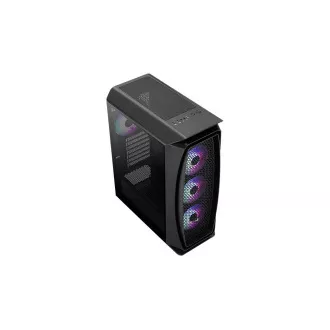 AEROCOOL skříň Aero One Frost ML G, Mid tower, 2x USB 3.0, 2x audio, 4x 120mm RGB Fan, bez zdroje