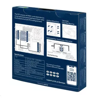 ARCTIC ventilátor F12 PWM PST CO 120x120x25mm, černá ARCTIC ventilátor F12 PWM PST CO 120x120x25mm, černá