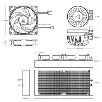 ARCTIC Vodní chladič Liquid Freezer III 240 ARGB, 2x120mm, AM5, LGA1851, bílá