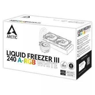 ARCTIC Vodní chladič Liquid Freezer III 240 ARGB, 2x120mm, AM5, LGA1851, bílá