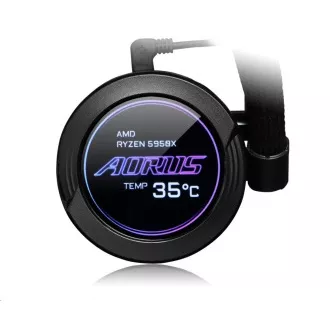 GIGABYTE vodní chladič AORUS WATERFORCE X 240, 120 mm ARGB, LCD displej